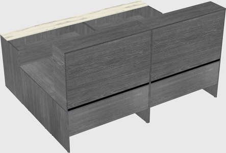 Shared one sided u-shaped reception desk