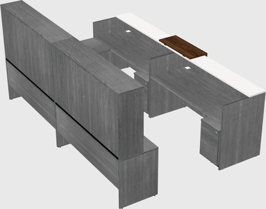 Shared one sided u-shaped reception desk
