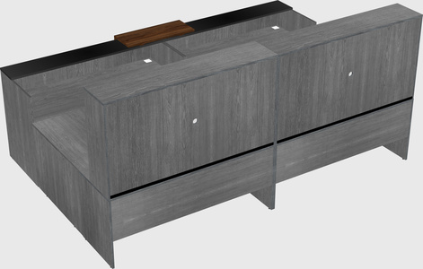Shared one sided u-shaped reception desk