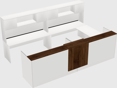 Shared one sided u-shaped reception desk