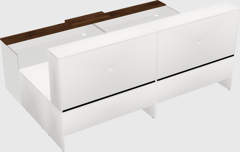 Shared one sided u-shaped reception desk