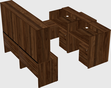 Shared one sided u-shaped reception desk