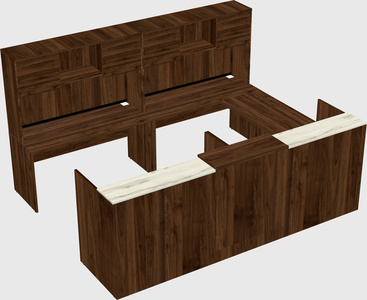 Shared one sided u-shaped reception desk