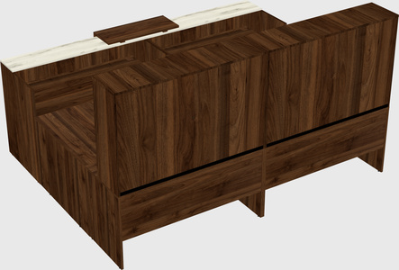 Shared one sided u-shaped reception desk