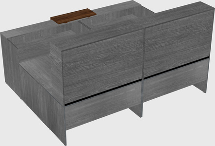 Shared one sided u-shaped reception desk