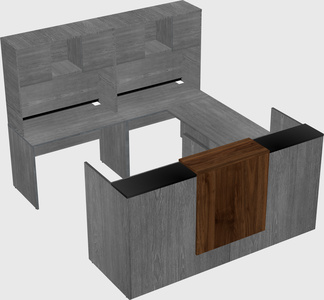 Shared one sided u-shaped reception desk