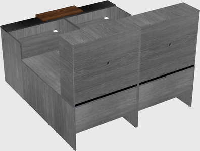 Shared one sided u-shaped reception desk