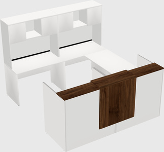 Shared one sided u-shaped reception desk