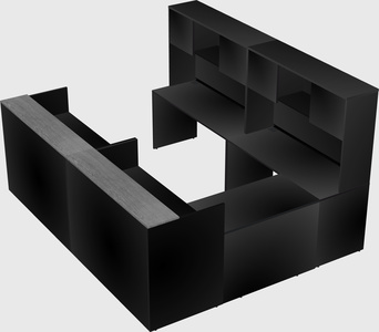 Shared one sided u-shaped reception desk