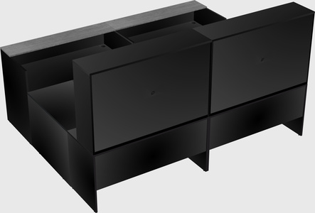 Shared one sided u-shaped reception desk