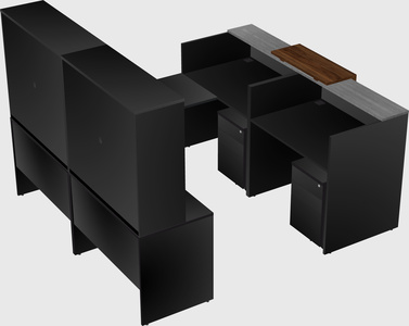 Shared one sided u-shaped reception desk
