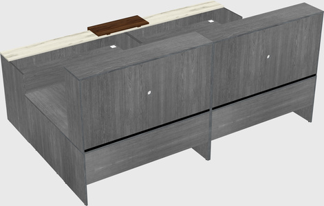 Shared one sided u-shaped reception desk