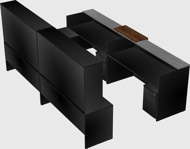 Shared one sided u-shaped reception desk