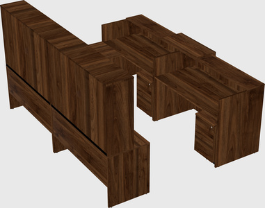Shared one sided u-shaped reception desk