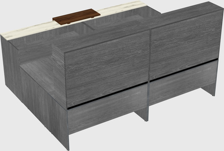 Shared one sided u-shaped reception desk