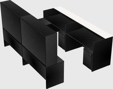 Shared one sided u-shaped reception desk