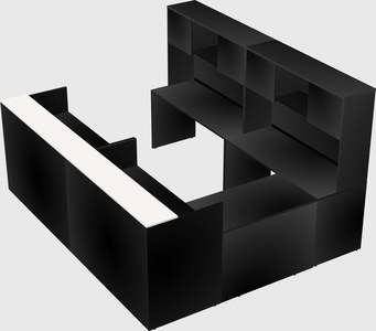 Shared one sided u-shaped reception desk