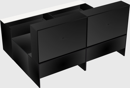 Shared one sided u-shaped reception desk