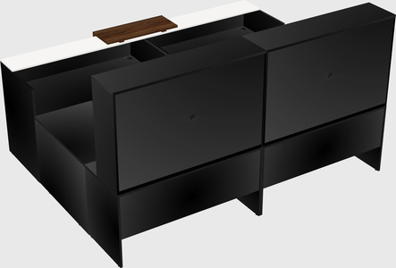 Shared one sided u-shaped reception desk