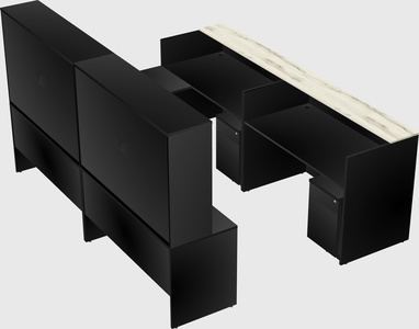 Shared one sided u-shaped reception desk
