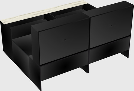 Shared one sided u-shaped reception desk