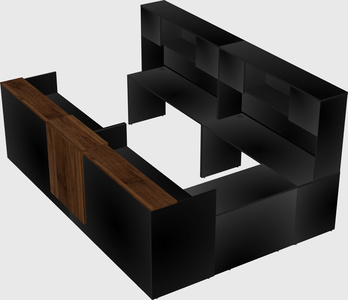 Shared one sided u-shaped reception desk