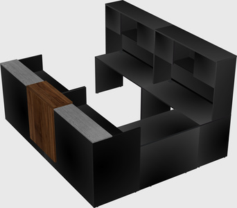 Shared one sided u-shaped reception desk