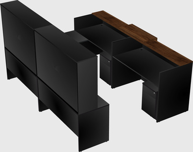Shared one sided u-shaped reception desk