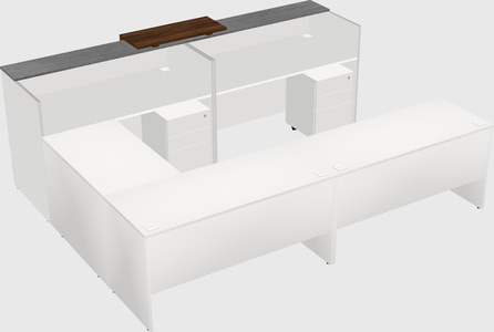 Shared one sided u-shaped reception desk