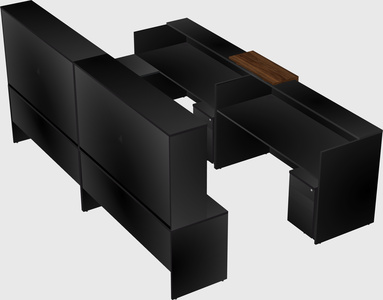 Shared one sided u-shaped reception desk
