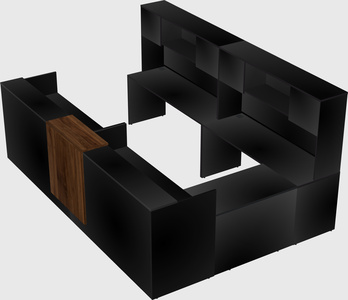 Shared one sided u-shaped reception desk