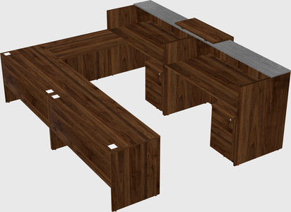 Shared one sided u-shaped reception desk
