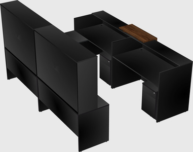 Shared one sided u-shaped reception desk