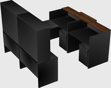 Shared one sided u-shaped reception desk