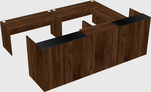 Shared one sided u-shaped reception desk