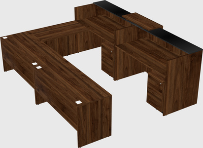 Shared one sided u-shaped reception desk