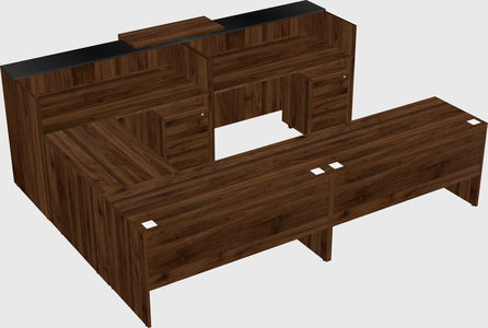Shared one sided u-shaped reception desk
