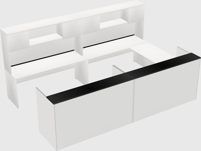 Shared one sided u-shaped reception desk