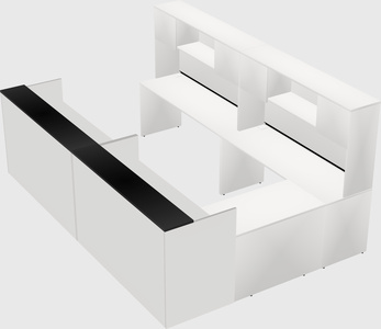 Shared one sided u-shaped reception desk