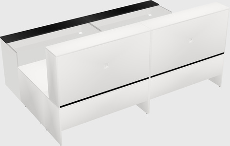 Shared one sided u-shaped reception desk