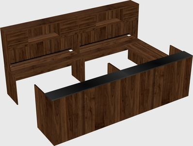 Shared one sided u-shaped reception desk