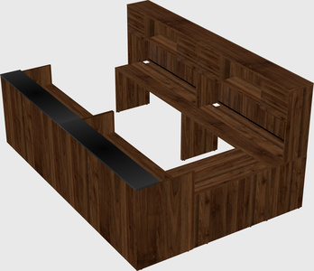 Shared one sided u-shaped reception desk