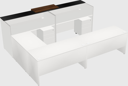 Shared one sided u-shaped reception desk