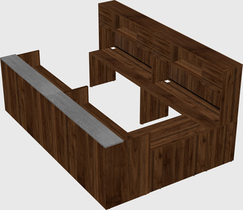 Shared one sided u-shaped reception desk