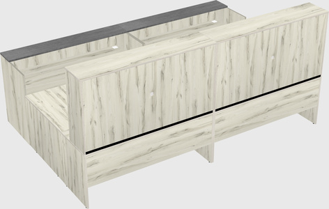 Shared one sided u-shaped reception desk