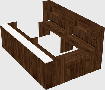 Shared one sided u-shaped reception desk