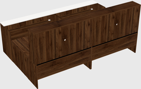 Shared one sided u-shaped reception desk
