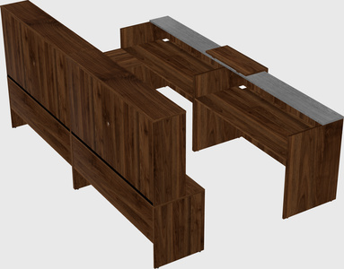 Shared one sided u-shaped reception desk