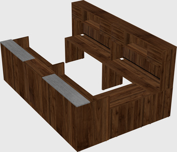 Shared one sided u-shaped reception desk