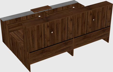 Shared one sided u-shaped reception desk